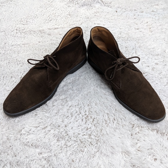 Tod's Brown Suede Lace-Up Ankle Chukka Boots - Picture 3 of 8